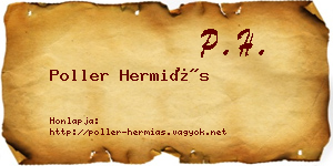Poller Hermiás névjegykártya